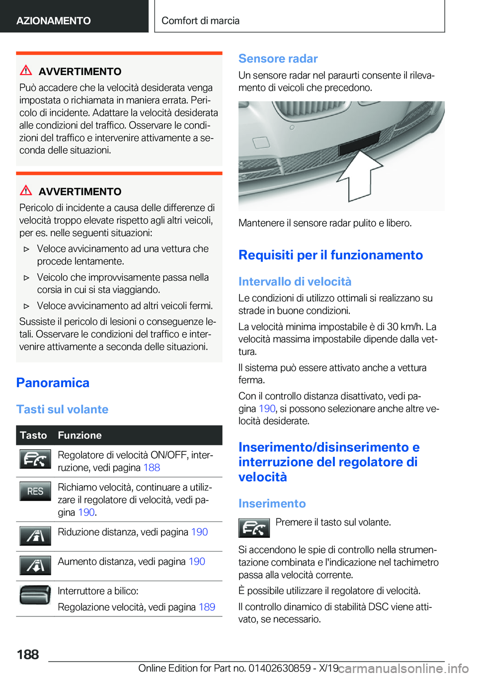 BMW 4 SERIES GRAN COUPE 2020  Libretti Di Uso E manutenzione (in Italian) �A�V�V�E�R�T�I�M�E�N�T�O
�P�u�