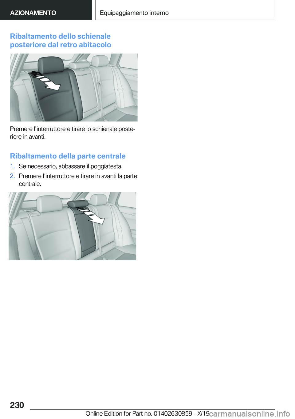 BMW 4 SERIES GRAN COUPE 2020  Libretti Di Uso E manutenzione (in Italian) �R�i�b�a�l�t�a�m�e�n�t�o��d�e�l�l�o��s�c�h�i�e�n�a�l�e
�p�o�s�t�e�r�i�o�r�e��d�a�l��r�e�t�r�o��a�b�i�t�a�c�o�l�o
�P�r�e�m�e�r�e��l�'�i�n�t�e�r�r�u�t�t�o�r�e��e��t�i�r�a�r�e��l�o��s�c�h�i