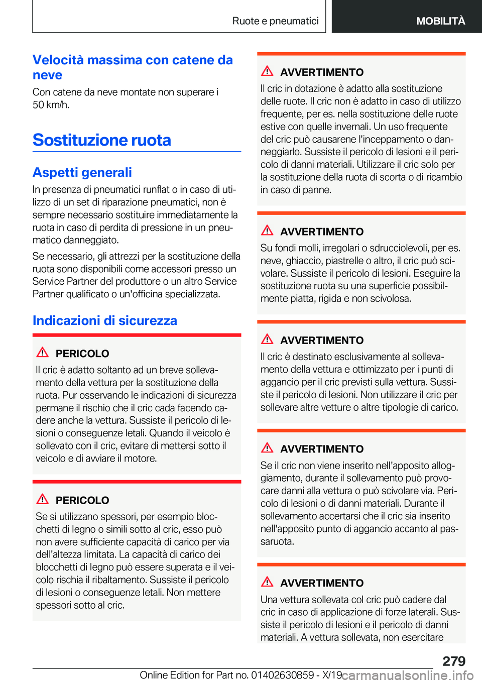 BMW 4 SERIES GRAN COUPE 2020  Libretti Di Uso E manutenzione (in Italian) �V�e�l�o�c�i�t�