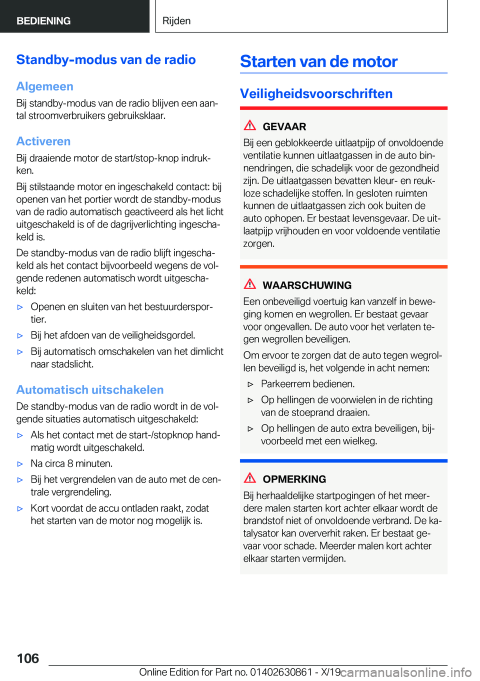 BMW 4 SERIES GRAN COUPE 2020  Instructieboekjes (in Dutch) �S�t�a�n�d�b�y�-�m�o�d�u�s��v�a�n��d�e��r�a�d�i�o�A�l�g�e�m�e�e�n
�B�i�j��s�t�a�n�d�b�y�-�m�o�d�u�s��v�a�n��d�e��r�a�d�i�o��b�l�i�j�v�e�n��e�e�n��a�a�nj
�t�a�l��s�t�r�o�o�m�v�e�r�b�r�u�i�k