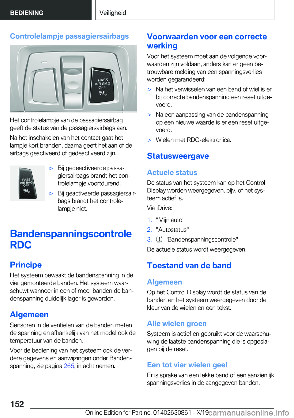 BMW 4 SERIES GRAN COUPE 2020  Instructieboekjes (in Dutch) �C�o�n�t�r�o�l�e�l�a�m�p�j�e��p�a�s�s�a�g�i�e�r�s�a�i�r�b�a�g�s
�H�e�t��c�o�n�t�r�o�l�e�l�a�m�p�j�e��v�a�n��d�e��p�a�s�s�a�g�i�e�r�s�a�i�r�b�a�g
�g�e�e�f�t��d�e��s�t�a�t�u�s��v�a�n��d�e��p�a