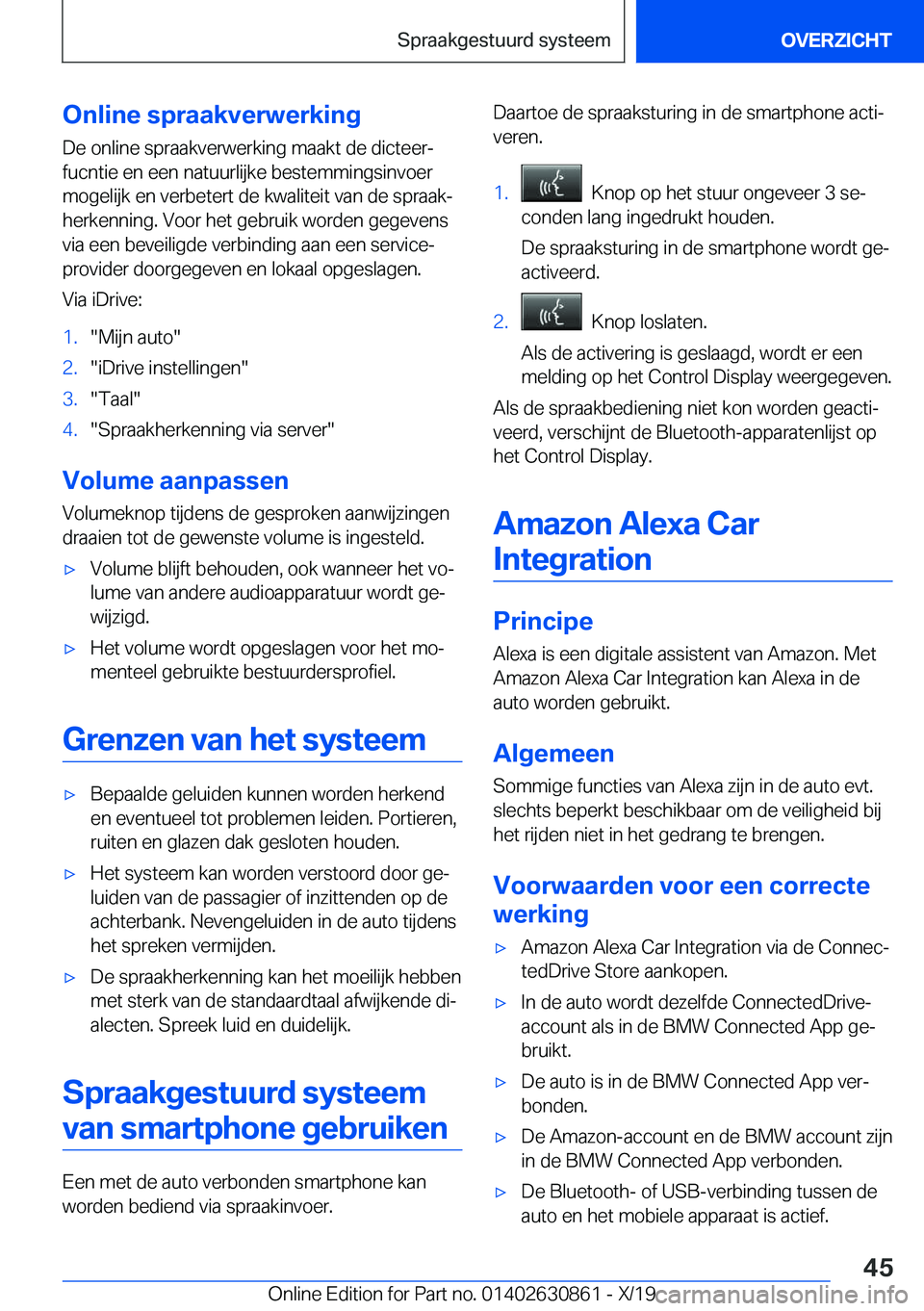 BMW 4 SERIES GRAN COUPE 2020  Instructieboekjes (in Dutch) �O�n�l�i�n�e��s�p�r�a�a�k�v�e�r�w�e�r�k�i�n�g
�D�e��o�n�l�i�n�e��s�p�r�a�a�k�v�e�r�w�e�r�k�i�n�g��m�a�a�k�t��d�e��d�i�c�t�e�e�rj
�f�u�c�n�t�i�e��e�n��e�e�n��n�a�t�u�u�r�l�i�j�k�e��b�e�s�t�e