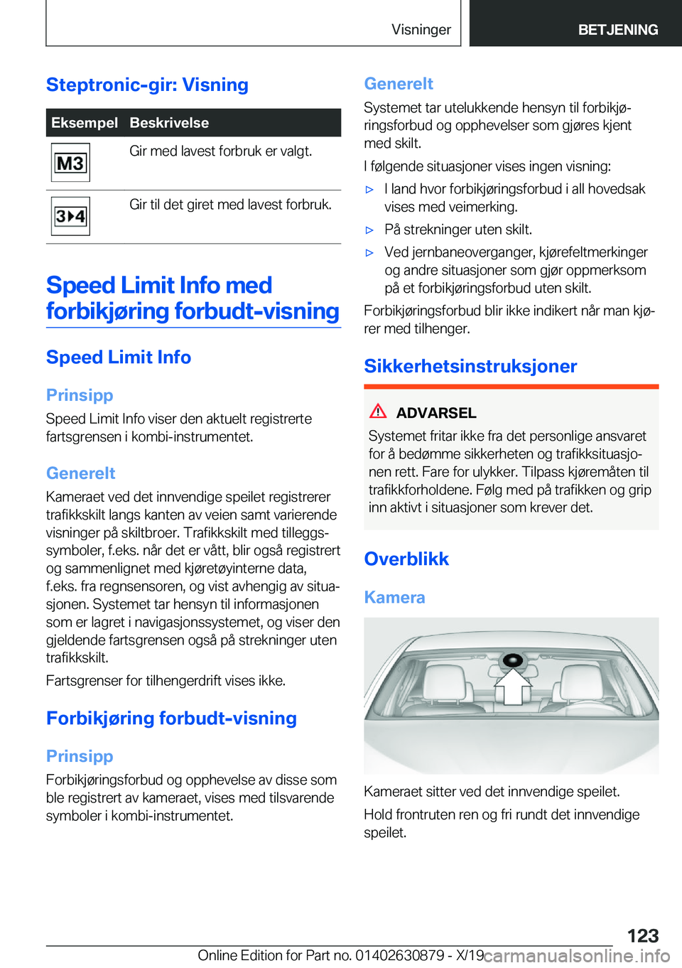 BMW 4 SERIES GRAN COUPE 2020  InstruksjonsbØker (in Norwegian) �S�t�e�p�t�r�o�n�i�c�-�g�i�r�:��V�i�s�n�i�n�g�E�k�s�e�m�p�e�l�B�e�s�k�r�i�v�e�l�s�e�G�i�r��m�e�d��l�a�v�e�s�t��f�o�r�b�r�u�k��e�r��v�a�l�g�t�.�G�i�r��t�i�l��d�e�t��g�i�r�e�t��m�e�d��l�a�v�e