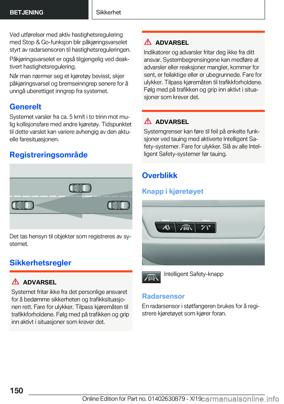 BMW 4 SERIES GRAN COUPE 2020  InstruksjonsbØker (in Norwegian) �V�e�d��u�t�f�