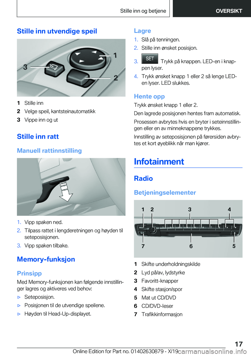 BMW 4 SERIES GRAN COUPE 2020  InstruksjonsbØker (in Norwegian) �S�t�i�l�l�e��i�n�n��u�t�v�e�n�d�i�g�e��s�p�e�i�l�1�S�t�i�l�l�e��i�n�n�2�V�e�l�g�e��s�p�e�i�l�,��k�a�n�t�s�t�e�i�n�a�u�t�o�m�a�t�i�k�k�3�V�i�p�p�e��i�n�n��o�g��u�t
�S�t�i�l�l�e��i�n�n��r�a�