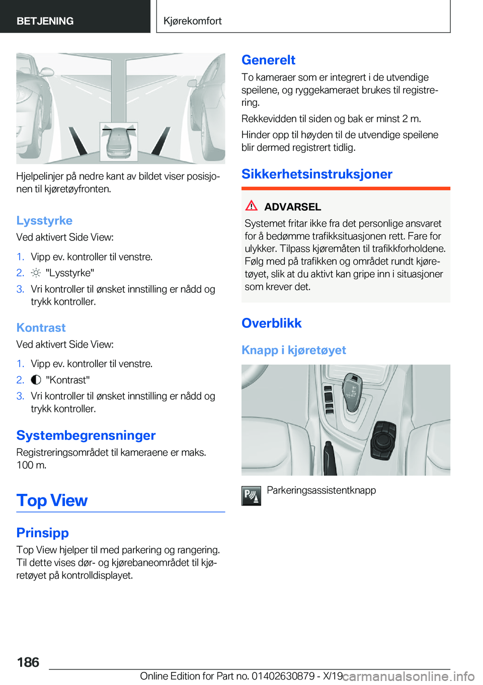 BMW 4 SERIES GRAN COUPE 2020  InstruksjonsbØker (in Norwegian) �H�j�e�l�p�e�l�i�n�j�e�r��p�å��n�e�d�r�e��k�a�n�t��a�v��b�i�l�d�e�t��v�i�s�e�r��p�o�s�i�s�j�oj
�n�e�n��t�i�l��k�j�