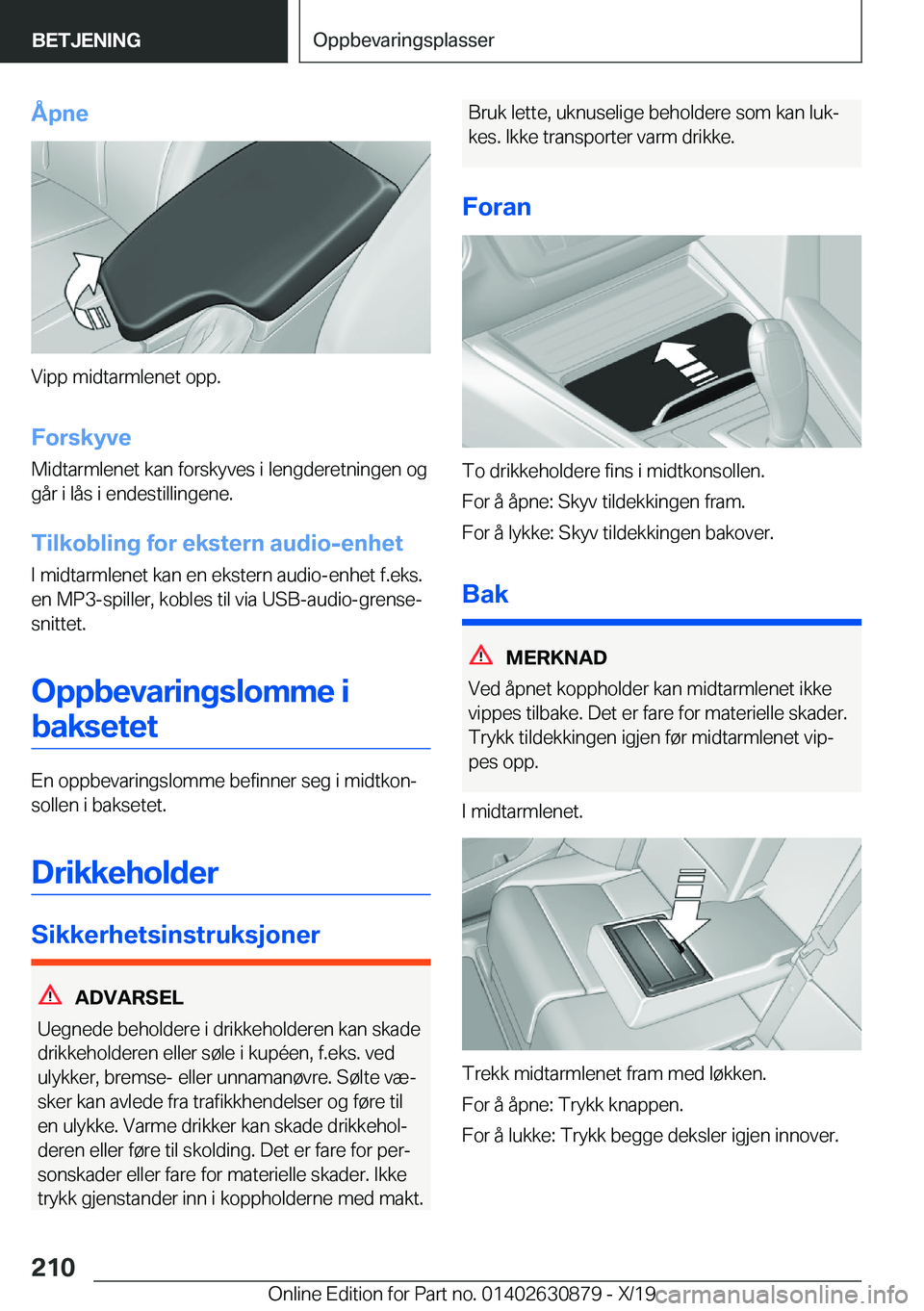 BMW 4 SERIES GRAN COUPE 2020  InstruksjonsbØker (in Norwegian) �