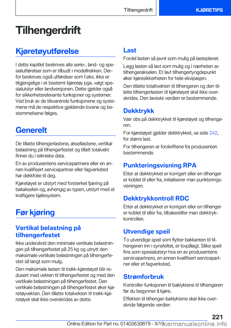 BMW 4 SERIES GRAN COUPE 2020  InstruksjonsbØker (in Norwegian) �T�i�l�h�e�n�g�e�r�d�r�i�f�t�K�j�