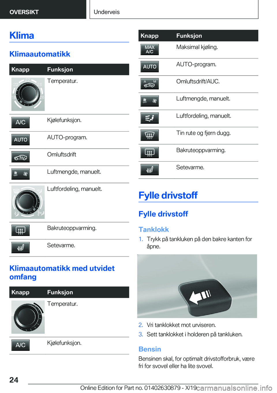 BMW 4 SERIES GRAN COUPE 2020  InstruksjonsbØker (in Norwegian) �K�l�i�m�a
�K�l�i�m�a�a�u�t�o�m�a�t�i�k�k
�K�n�a�p�p�F�u�n�k�s�j�o�n�T�e�m�p�e�r�a�t�u�r�.�K�j�