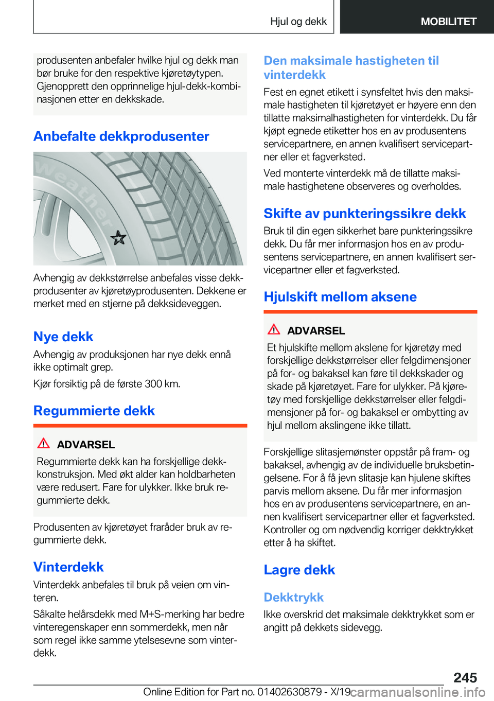 BMW 4 SERIES GRAN COUPE 2020  InstruksjonsbØker (in Norwegian) �p�r�o�d�u�s�e�n�t�e�n��a�n�b�e�f�a�l�e�r��h�v�i�l�k�e��h�j�u�l��o�g��d�e�k�k��m�a�n�b�