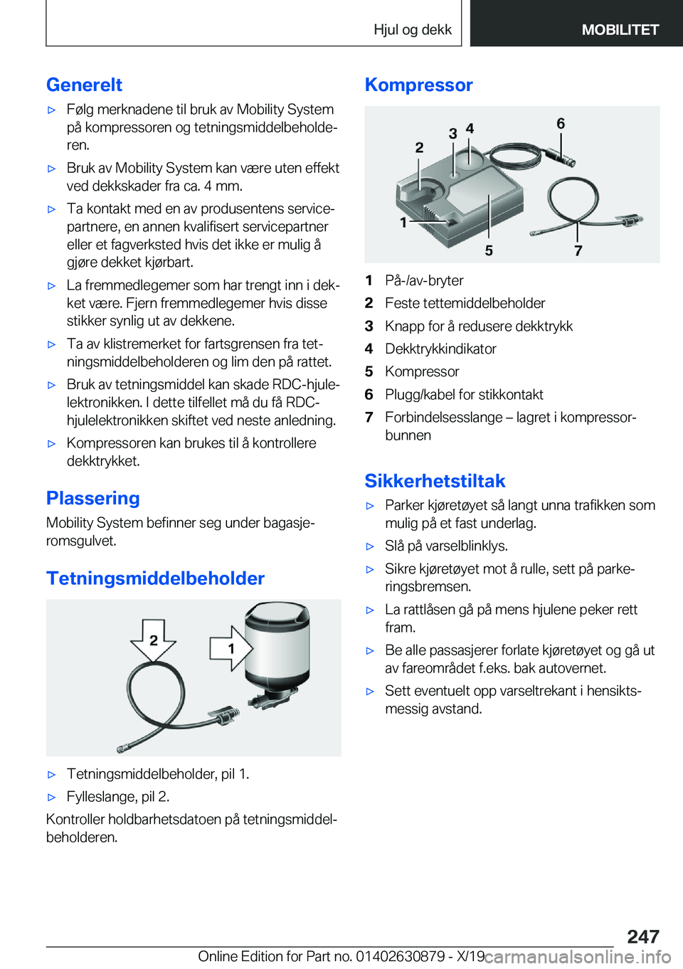 BMW 4 SERIES GRAN COUPE 2020  InstruksjonsbØker (in Norwegian) �G�e�n�e�r�e�l�tx�F�