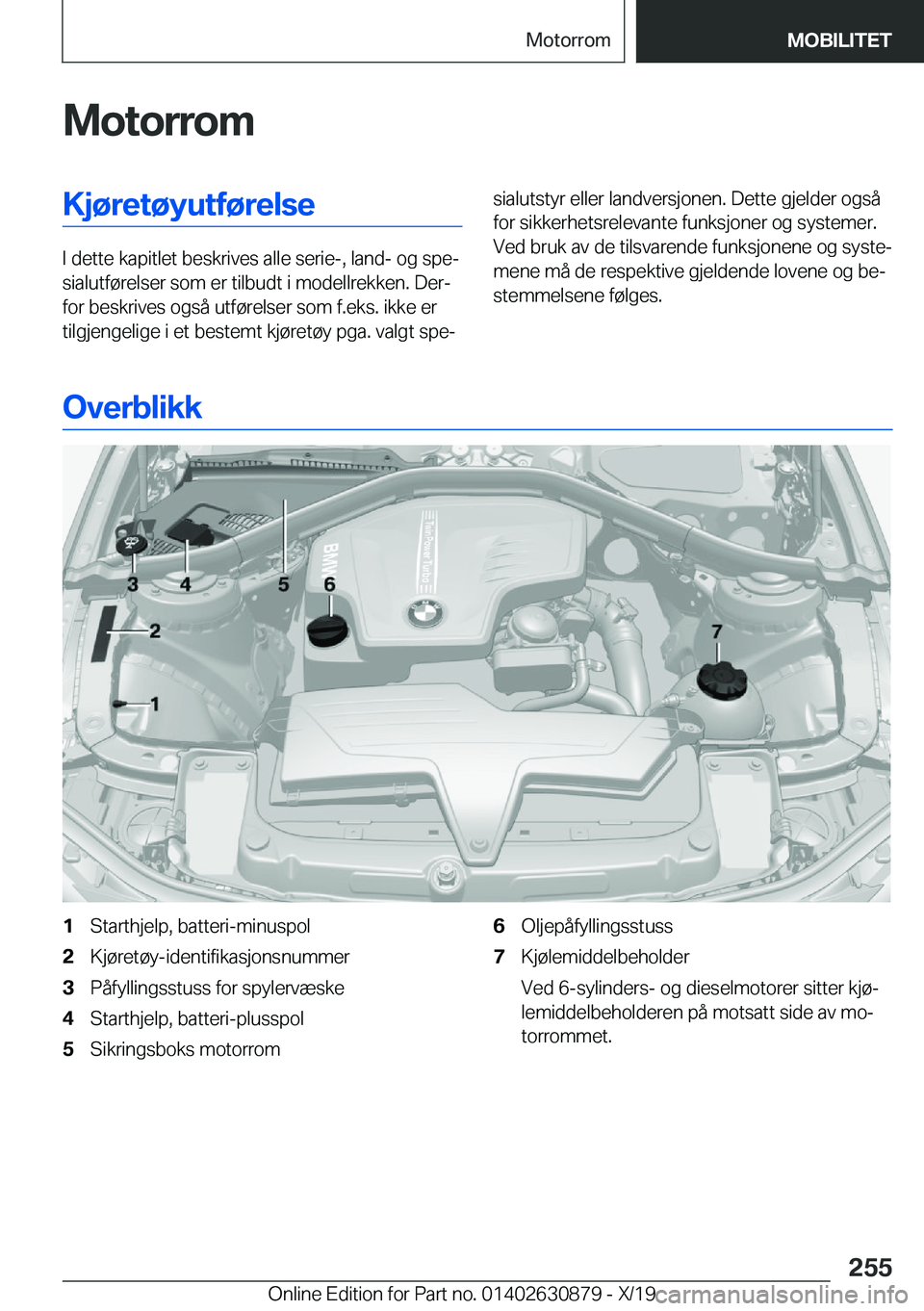 BMW 4 SERIES GRAN COUPE 2020  InstruksjonsbØker (in Norwegian) �M�o�t�o�r�r�o�m�K�j�
