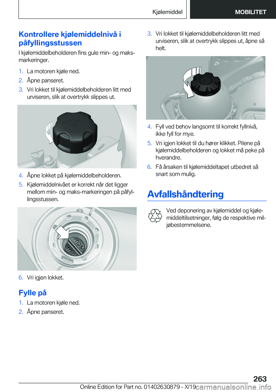 BMW 4 SERIES GRAN COUPE 2020  InstruksjonsbØker (in Norwegian) �K�o�n�t�r�o�l�l�e�r�e��k�j�