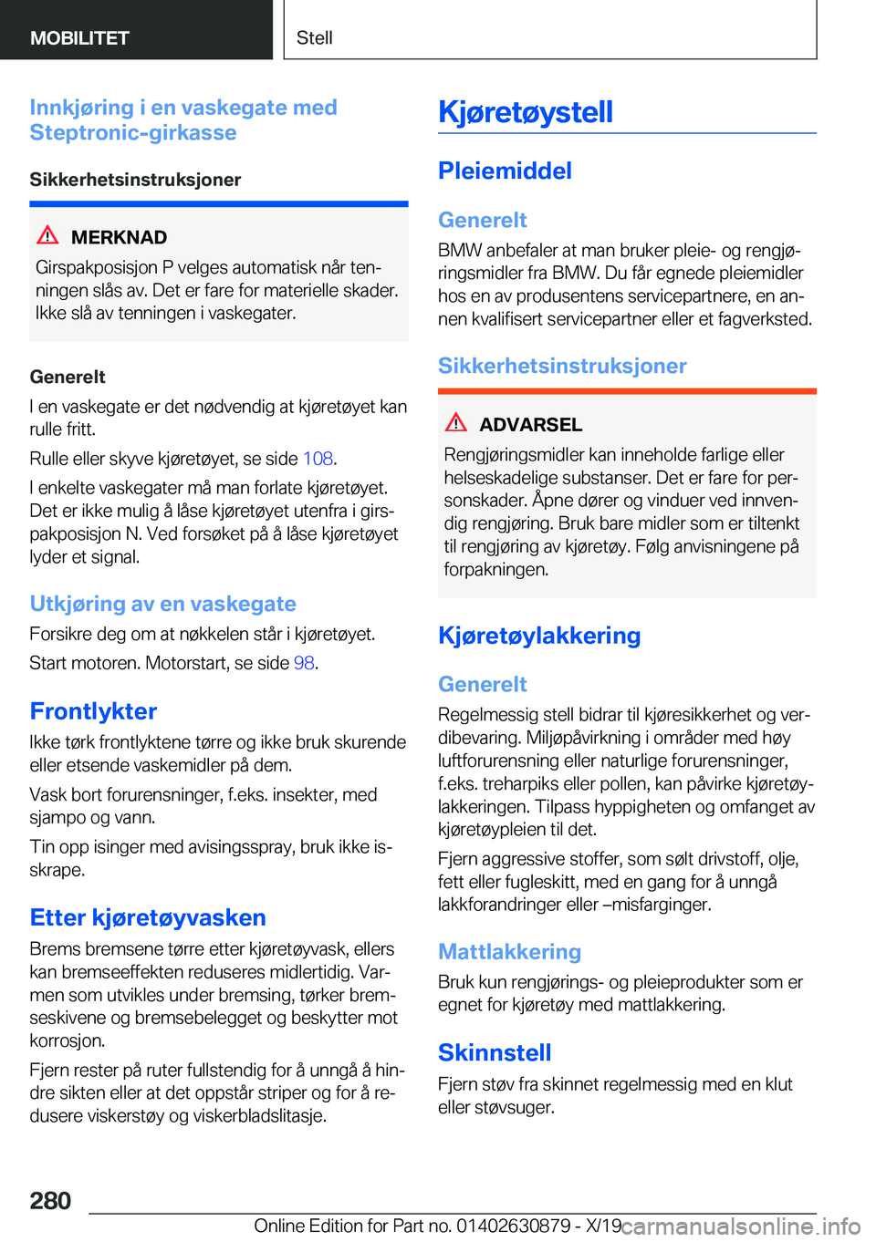BMW 4 SERIES GRAN COUPE 2020  InstruksjonsbØker (in Norwegian) �I�n�n�k�j�