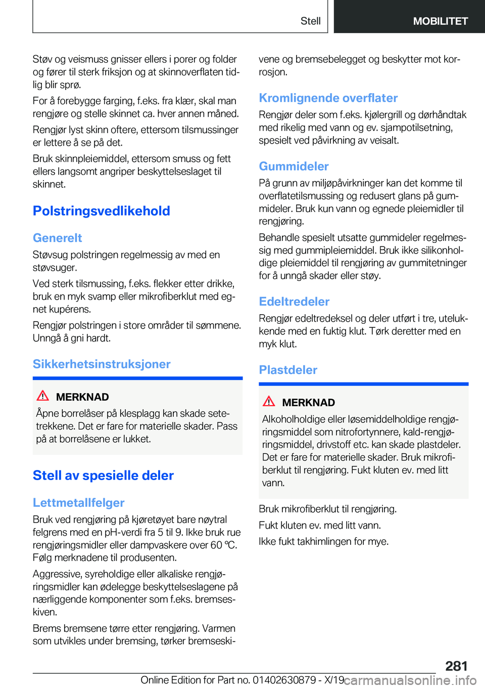 BMW 4 SERIES GRAN COUPE 2020  InstruksjonsbØker (in Norwegian) �S�t�