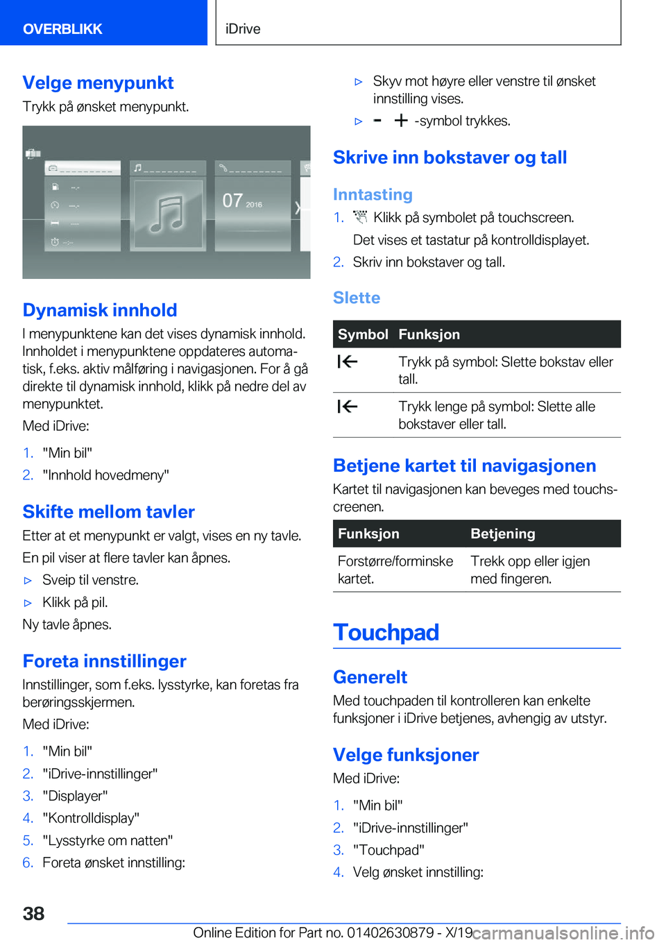 BMW 4 SERIES GRAN COUPE 2020  InstruksjonsbØker (in Norwegian) �V�e�l�g�e��m�e�n�y�p�u�n�k�t�T�r�y�k�k��p�å��