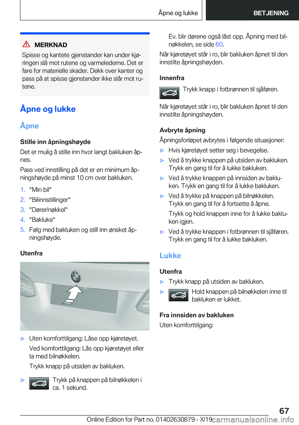 BMW 4 SERIES GRAN COUPE 2020  InstruksjonsbØker (in Norwegian) �M�E�R�K�N�A�D
�S�p�i�s�s�e��o�g��k�a�n�t�e�t�e��g�j�e�n�s�t�a�n�d�e�r��k�a�n��u�n�d�e�r��k�j�