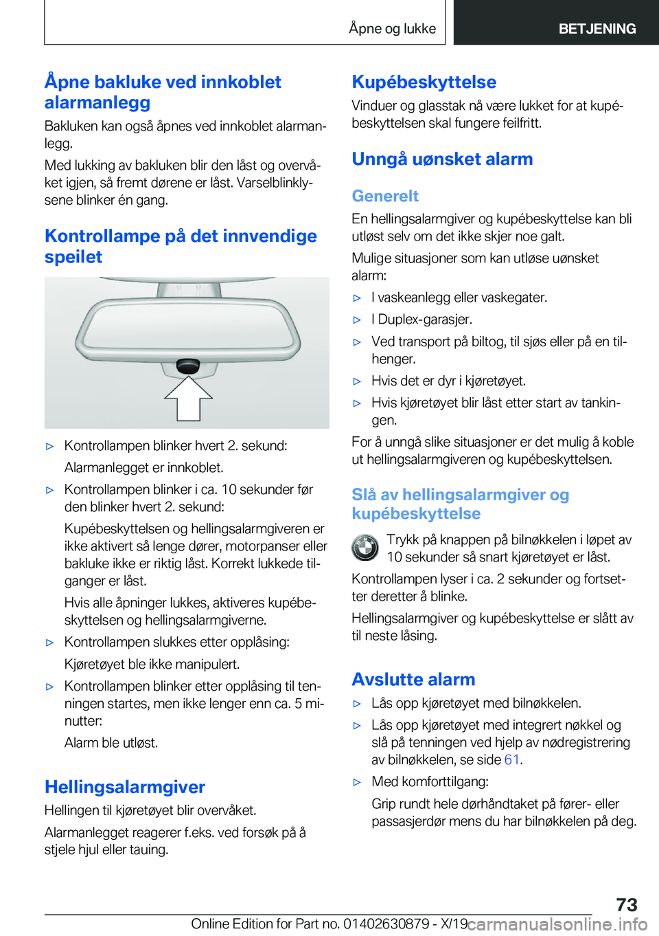 BMW 4 SERIES GRAN COUPE 2020  InstruksjonsbØker (in Norwegian) �