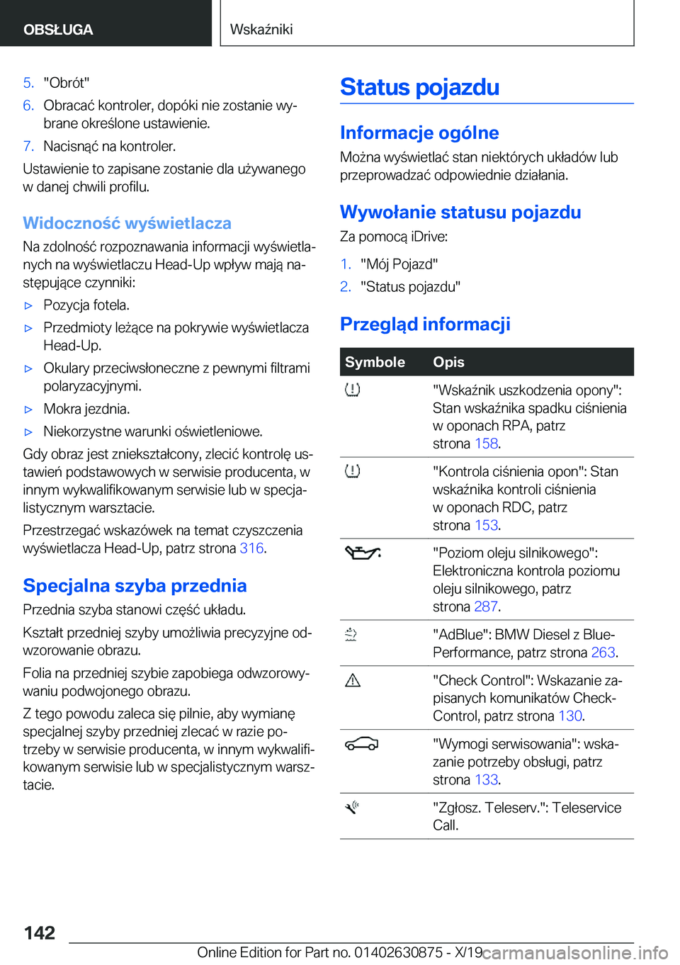 BMW 4 SERIES GRAN COUPE 2020  Instrukcja obsługi (in Polish) �5�.��O�b�r�