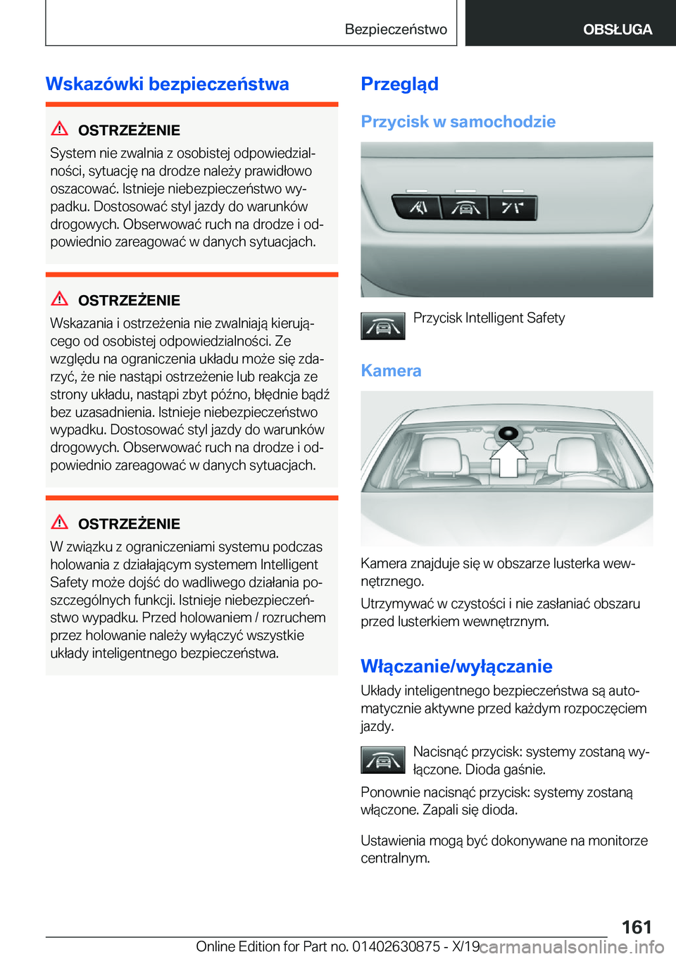 BMW 4 SERIES GRAN COUPE 2020  Instrukcja obsługi (in Polish) �W�s�k�a�z�