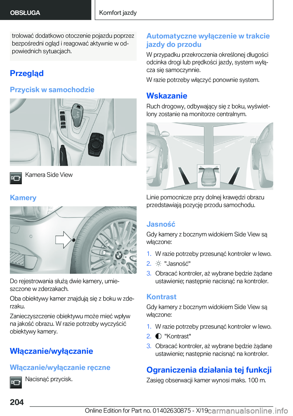 BMW 4 SERIES GRAN COUPE 2020  Instrukcja obsługi (in Polish) �t�r�o�l�o�w�a�