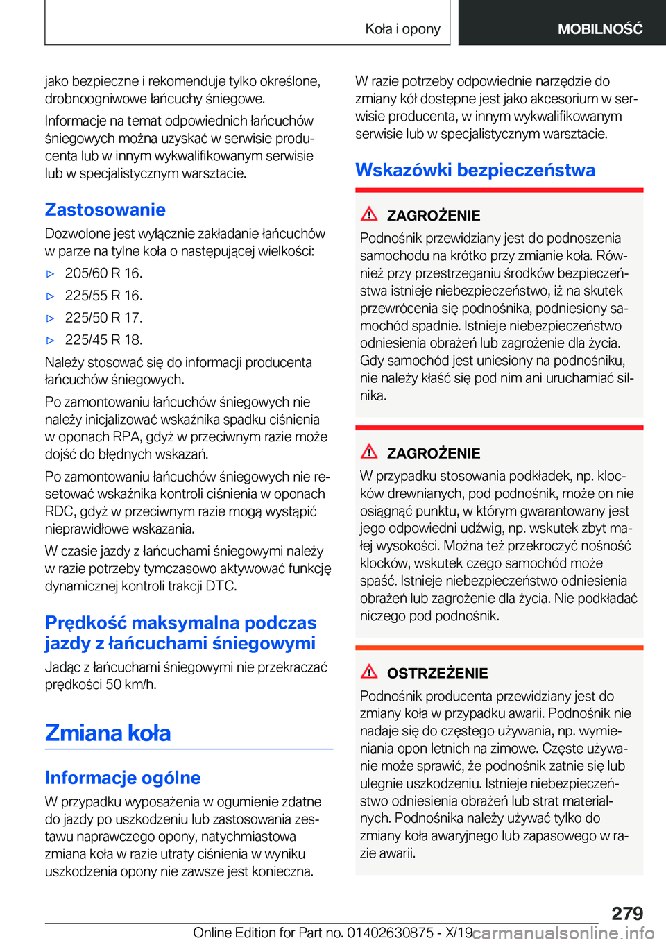 BMW 4 SERIES GRAN COUPE 2020  Instrukcja obsługi (in Polish) �j�a�k�o��b�e�z�p�i�e�c�z�n�e��i��r�e�k�o�m�e�n�d�u�j�e��t�y�l�k�o��o�k�r�e�l�o�n�e�,�d�r�o�b�n�o�o�g�n�i�w�o�w�e��ł�a�