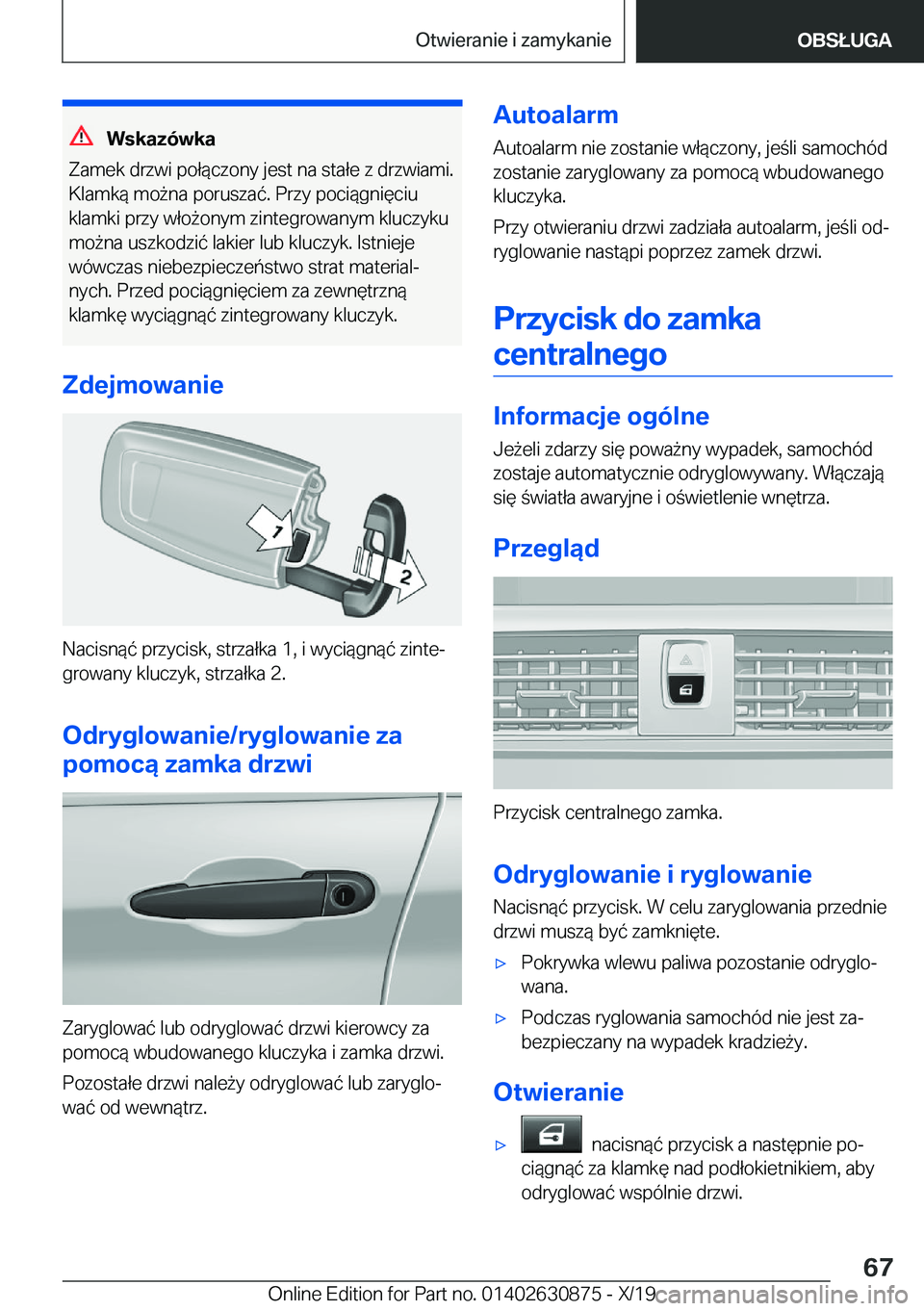 BMW 4 SERIES GRAN COUPE 2020  Instrukcja obsługi (in Polish) �W�s�k�a�z�