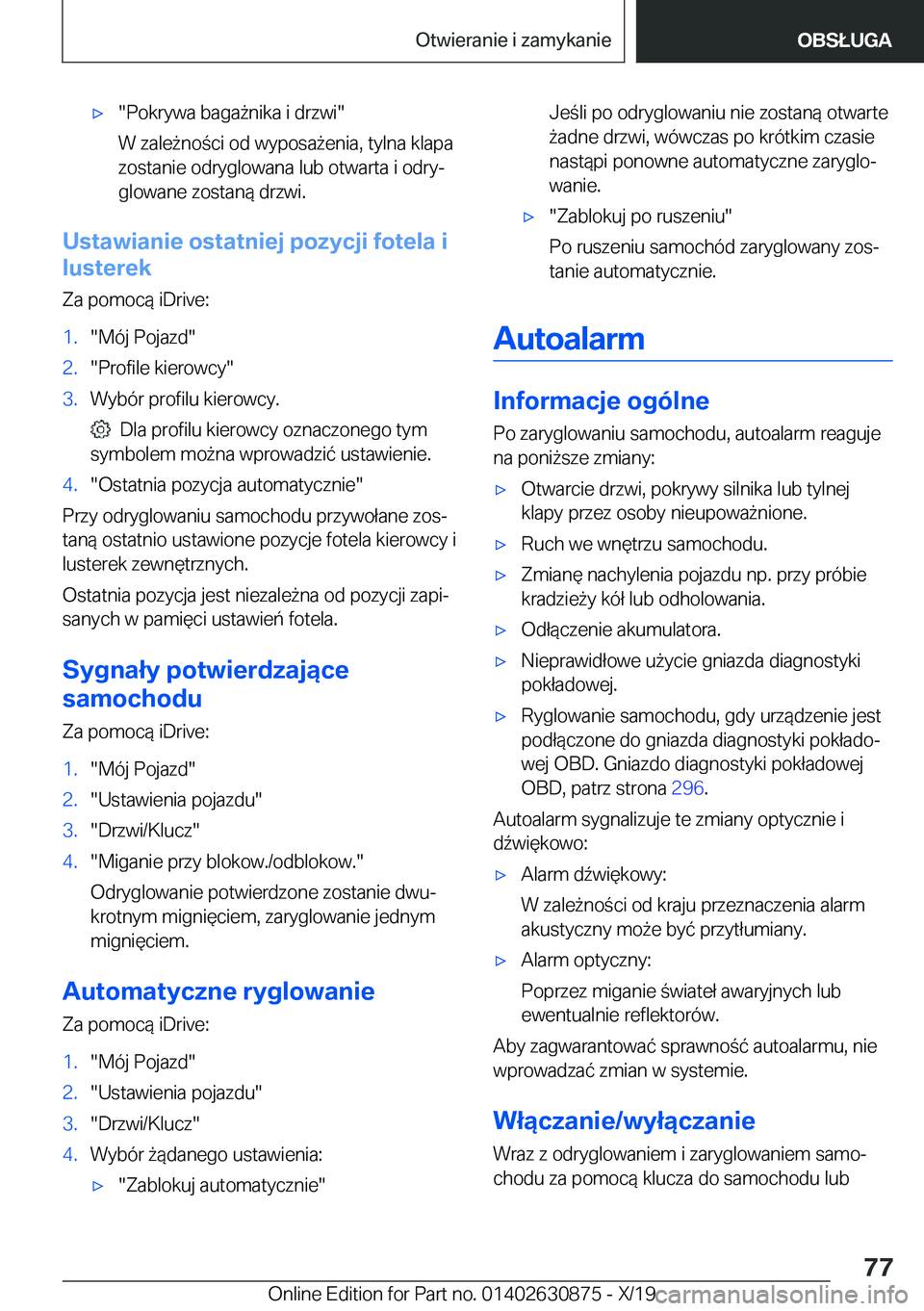 BMW 4 SERIES GRAN COUPE 2020  Instrukcja obsługi (in Polish) 'x��P�o�k�r�y�w�a��b�a�g�a9�n�i�k�a��i��d�r�z�w�i�
�W��z�a�l�e9�n�o�c�i��o�d��w�y�p�o�s�a9�e�n�i�a�,��t�y�l�n�a��k�l�a�p�a �z�o�s�t�a�n�i�e��o�d�r�y�g�l�o�w�a�n�a��l�u�b��o�t�w�a