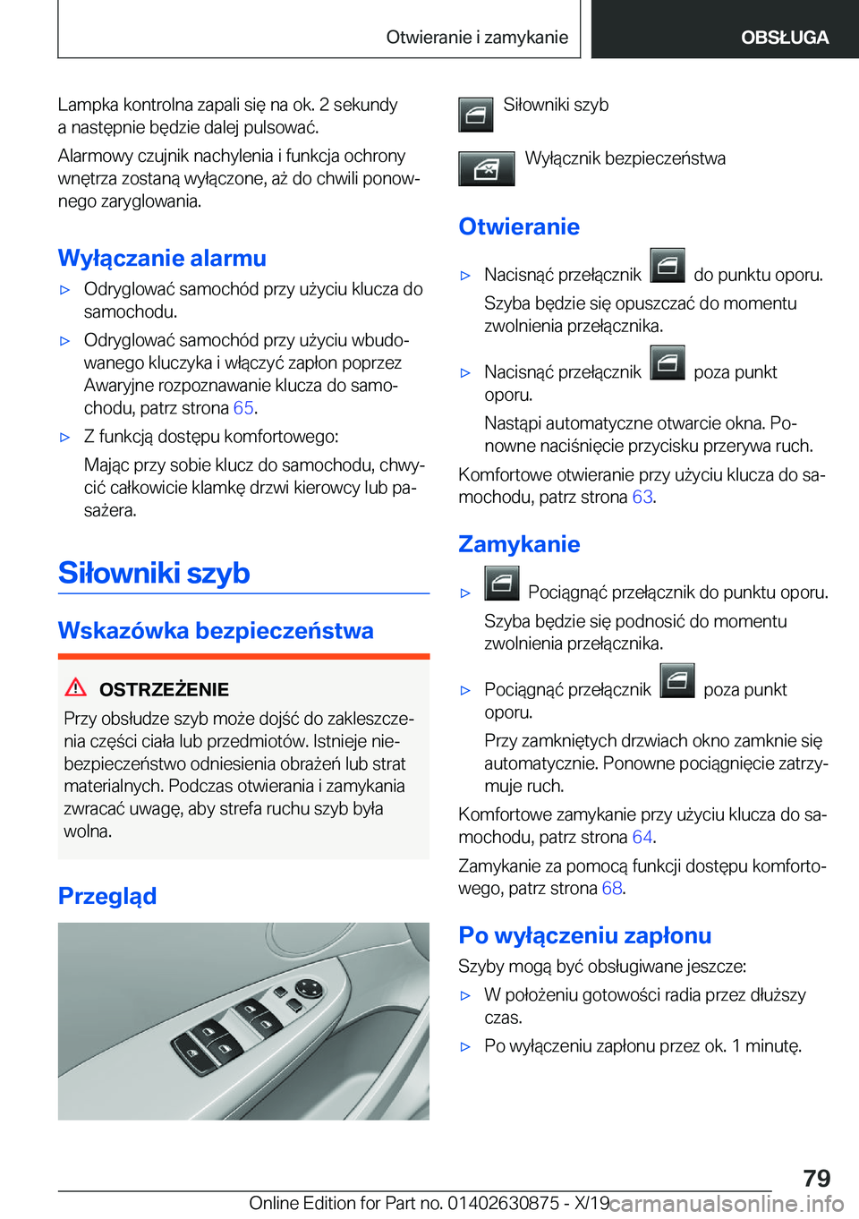 BMW 4 SERIES GRAN COUPE 2020  Instrukcja obsługi (in Polish) �L�a�m�p�k�a��k�o�n�t�r�o�l�n�a��z�a�p�a�l�i��s�i�