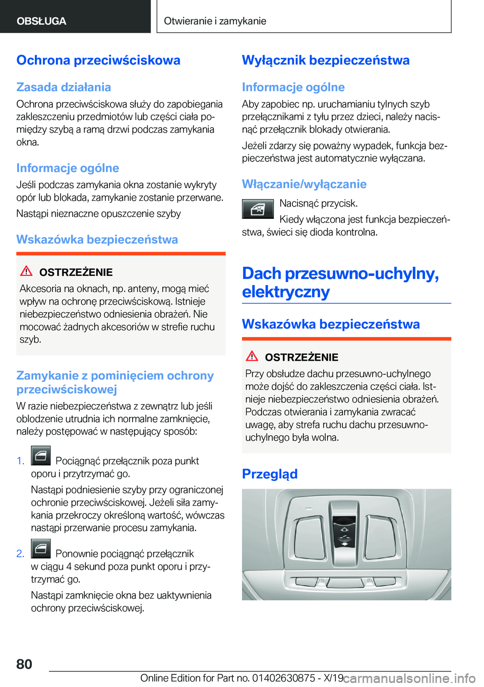 BMW 4 SERIES GRAN COUPE 2020  Instrukcja obsługi (in Polish) �O�c�h�r�o�n�a��p�r�z�e�c�i�w�c�i�s�k�o�w�a
�Z�a�s�a�d�a��d�z�i�a�ł�a�n�i�a
�O�c�h�r�o�n�a��p�r�z�e�c�i�w�c�i�s�k�o�w�a��s�ł�u9�y��d�o��z�a�p�o�b�i�e�g�a�n�i�a
�z�a�k�l�e�s�z�c�z�e�n�i�u�