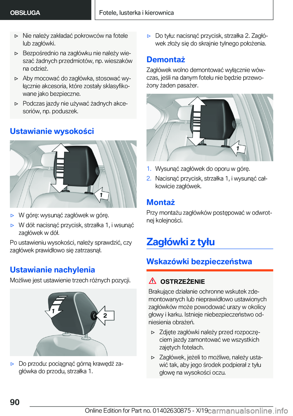 BMW 4 SERIES GRAN COUPE 2020  Instrukcja obsługi (in Polish) 'x�N�i�e��n�a�l�e9�y��z�a�k�ł�a�d�a�