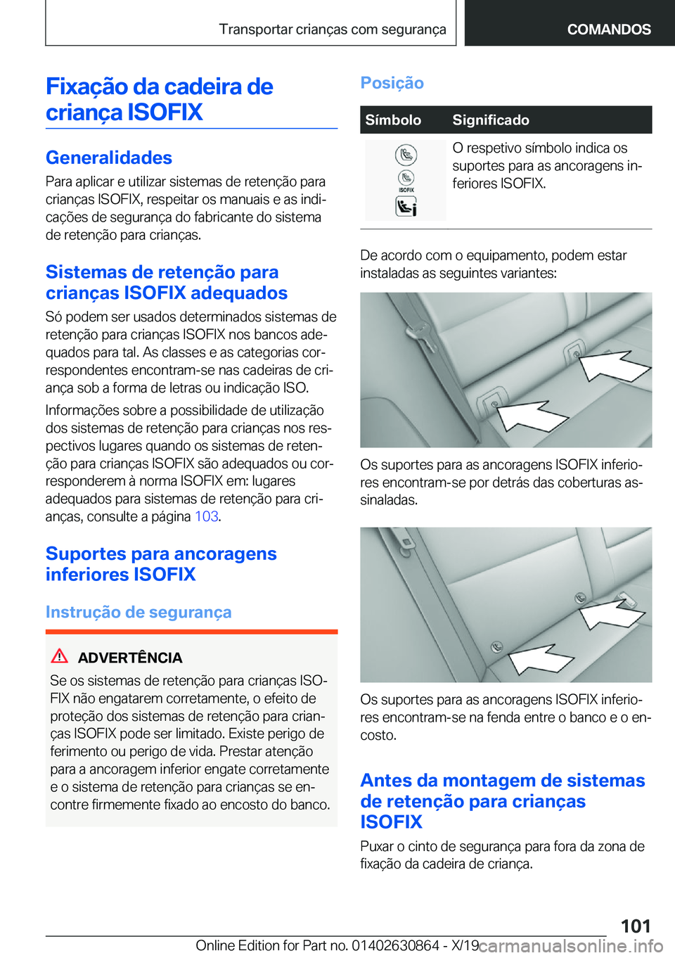 BMW 4 SERIES GRAN COUPE 2020  Manual do condutor (in Portuguese) �F�i�x�a�