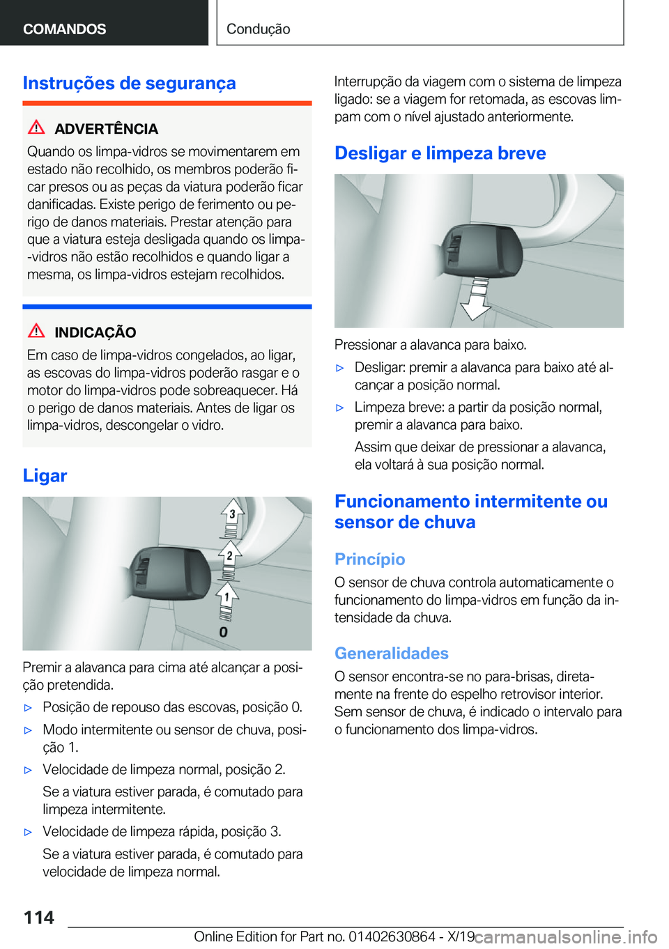 BMW 4 SERIES GRAN COUPE 2020  Manual do condutor (in Portuguese) �I�n�s�t�r�u�