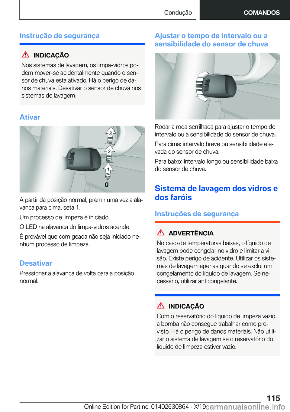 BMW 4 SERIES GRAN COUPE 2020  Manual do condutor (in Portuguese) �I�n�s�t�r�u�