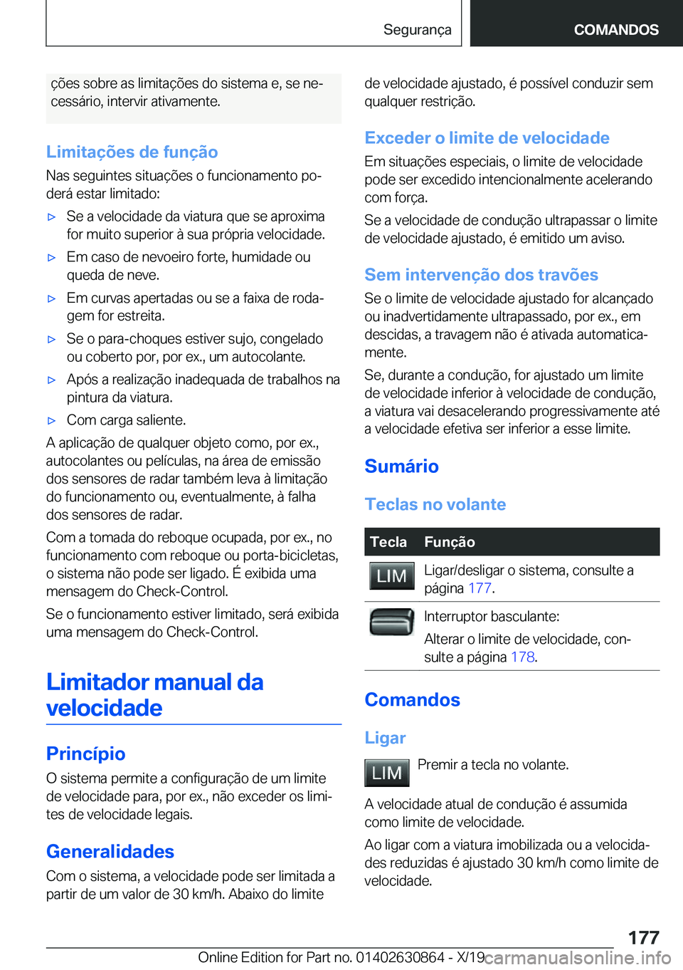 BMW 4 SERIES GRAN COUPE 2020  Manual do condutor (in Portuguese) �