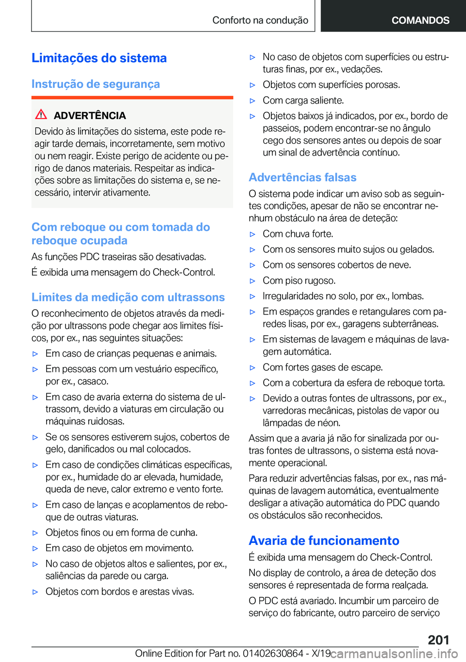BMW 4 SERIES GRAN COUPE 2020  Manual do condutor (in Portuguese) �L�i�m�i�t�a�