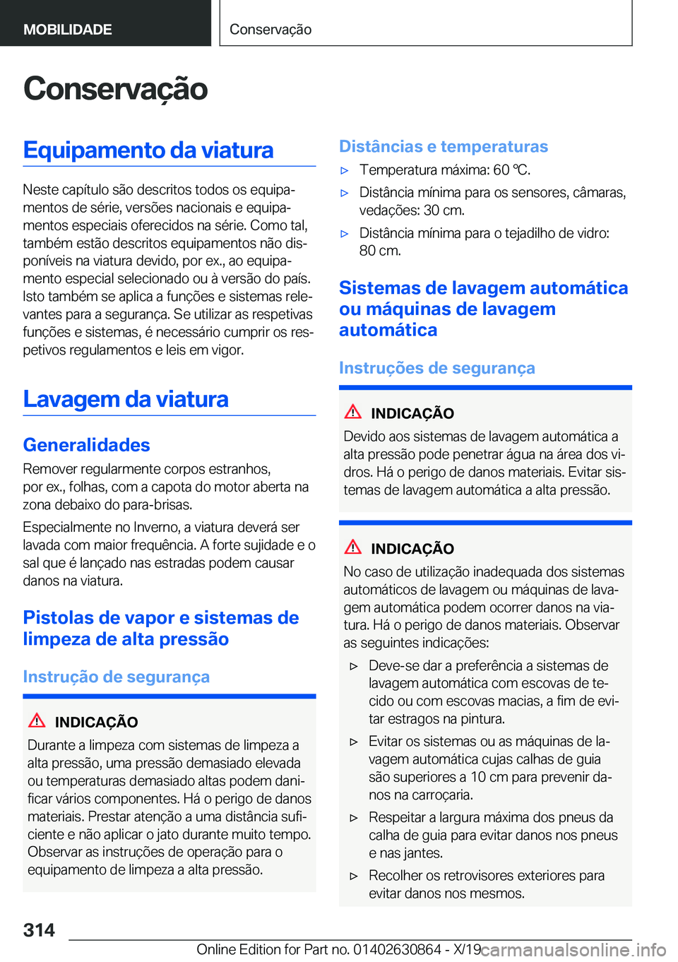 BMW 4 SERIES GRAN COUPE 2020  Manual do condutor (in Portuguese) �C�o�n�s�e�r�v�a�