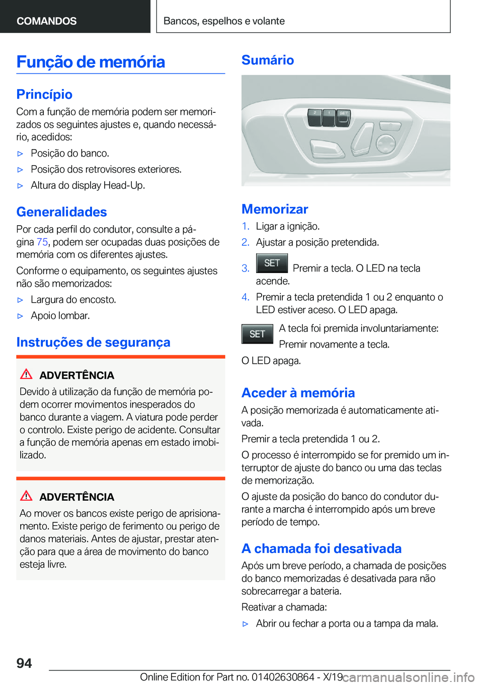 BMW 4 SERIES GRAN COUPE 2020  Manual do condutor (in Portuguese) �F�u�n�