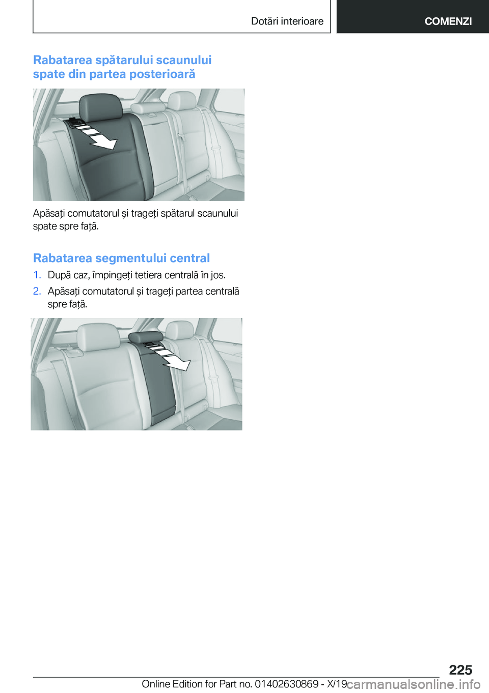 BMW 4 SERIES GRAN COUPE 2020  Ghiduri De Utilizare (in Romanian) �R�a�b�a�t�a�r�e�a��s�p�