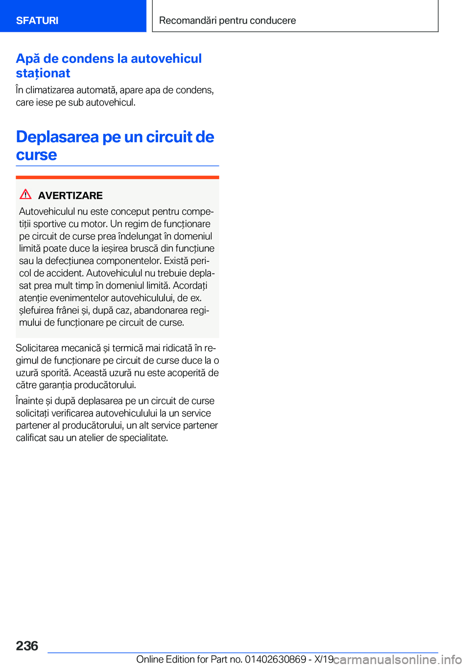BMW 4 SERIES GRAN COUPE 2020  Ghiduri De Utilizare (in Romanian) �A�p�
