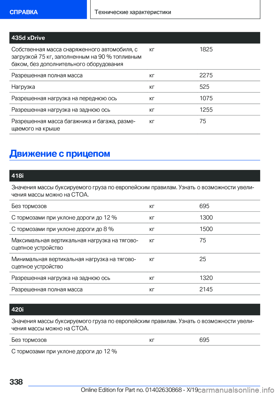 BMW 4 SERIES GRAN COUPE 2020  Руково �4�3�5�d��x�D�r�i�v�e 