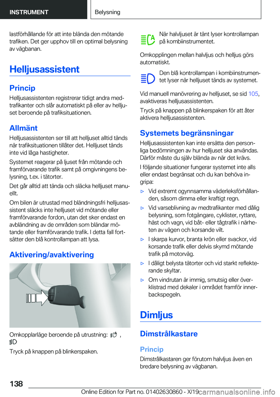 BMW 4 SERIES GRAN COUPE 2020  InstruktionsbÖcker (in Swedish) �l�a�s�t�f�