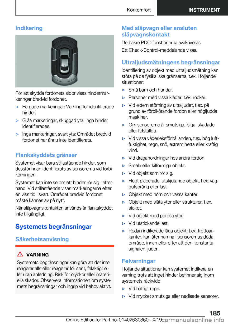 BMW 4 SERIES GRAN COUPE 2020  InstruktionsbÖcker (in Swedish) �I�n�d�i�k�e�r�i�n�g
�F�