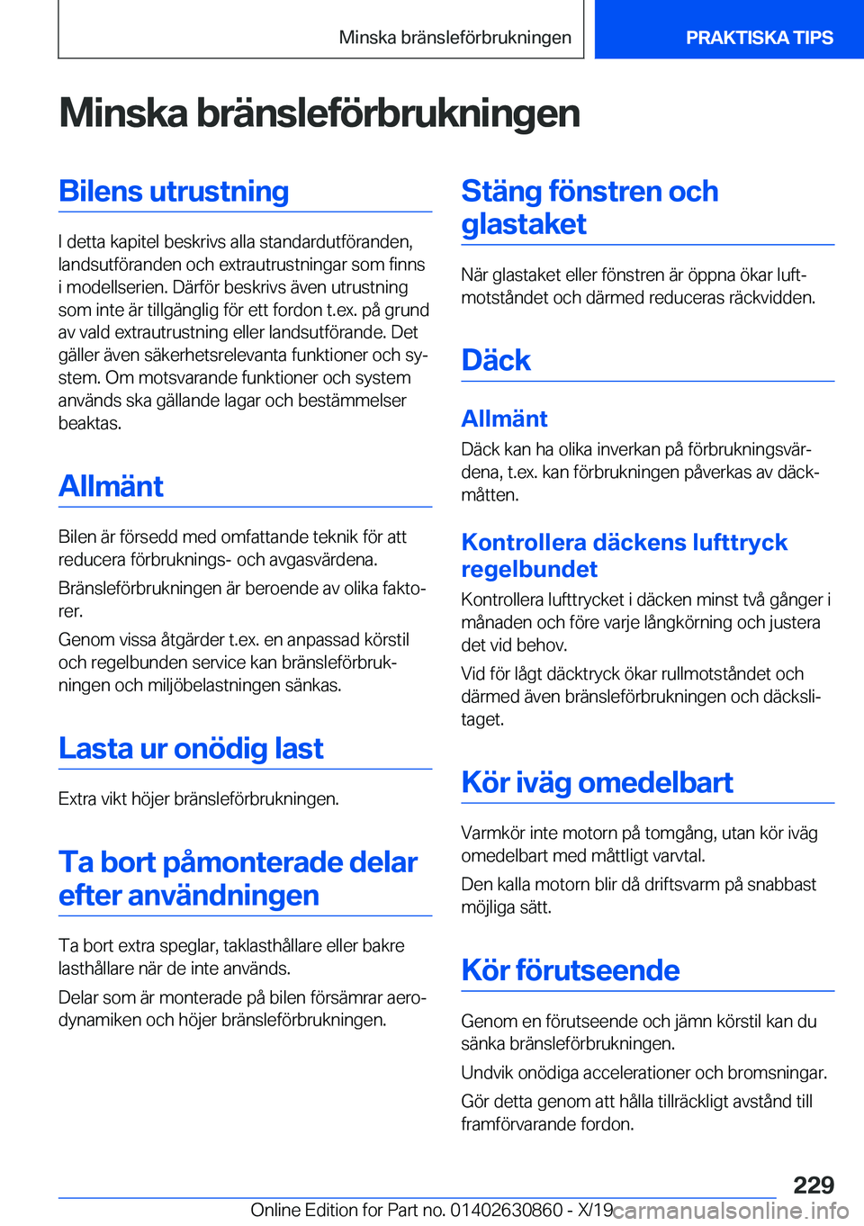 BMW 4 SERIES GRAN COUPE 2020  InstruktionsbÖcker (in Swedish) �M�i�n�s�k�a��b�r�ä�n�s�l�e�f�