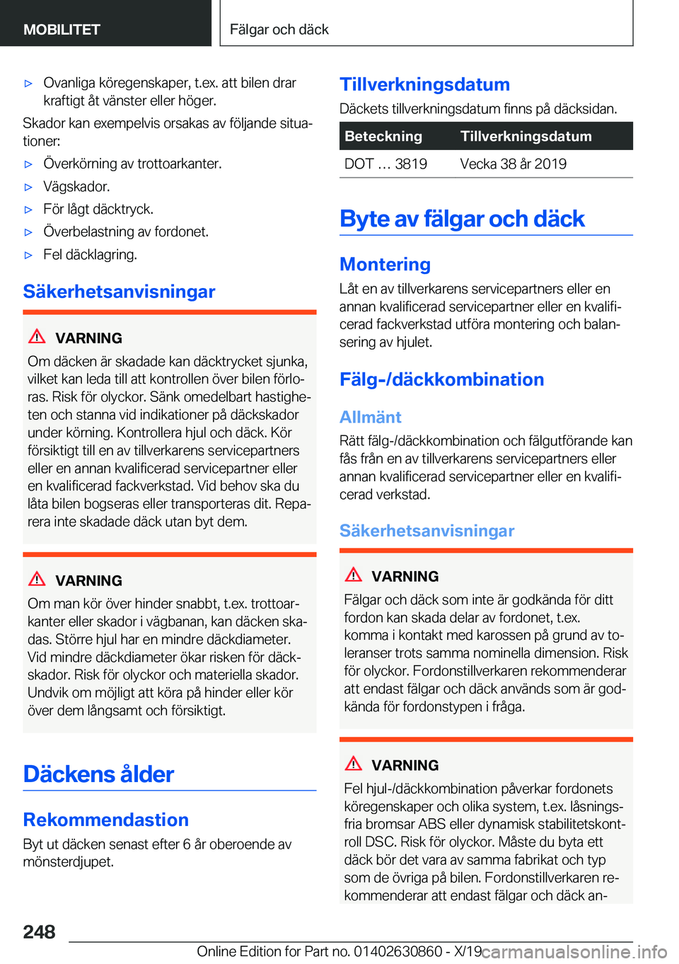 BMW 4 SERIES GRAN COUPE 2020  InstruktionsbÖcker (in Swedish) x�O�v�a�n�l�i�g�a��k�