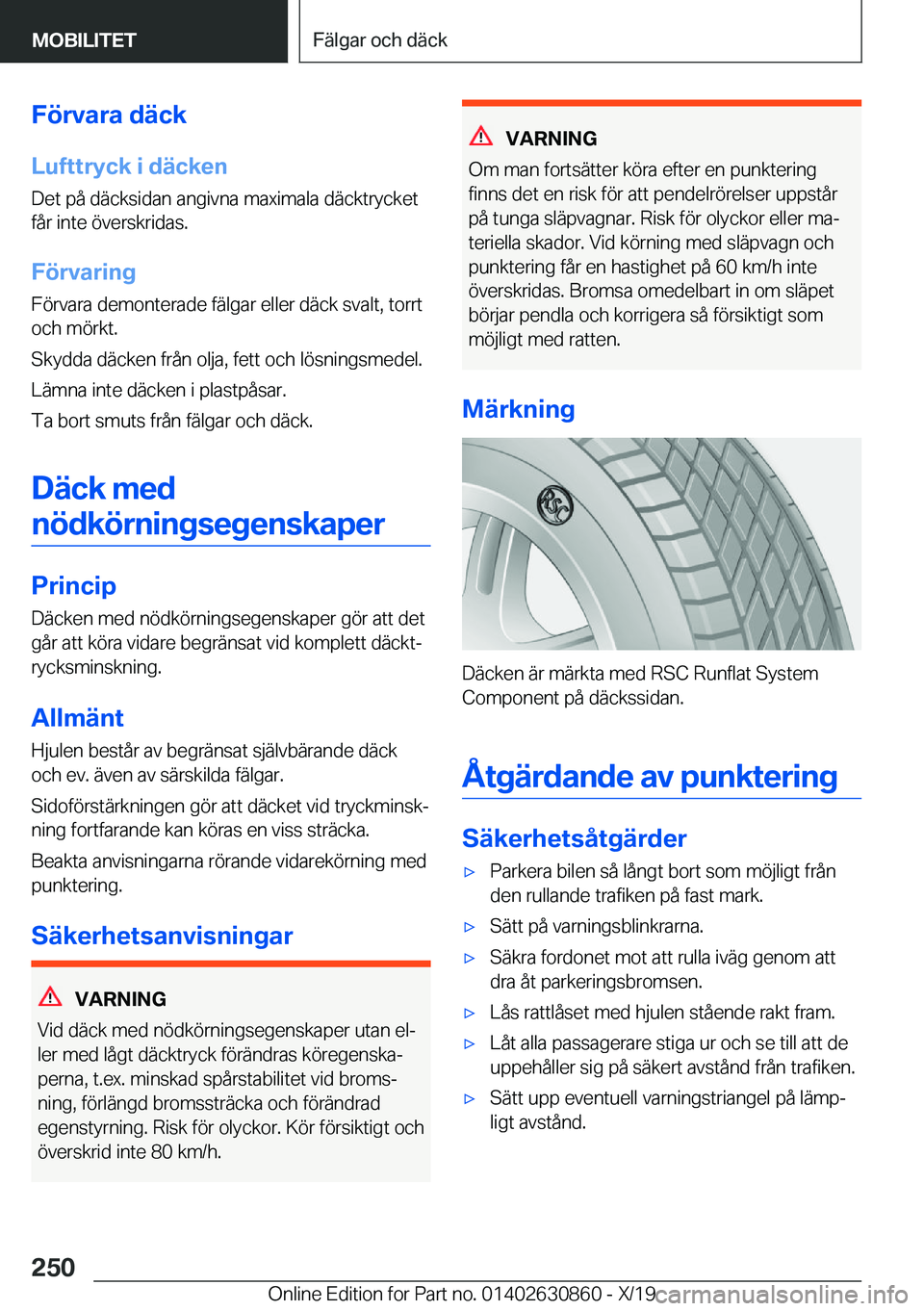 BMW 4 SERIES GRAN COUPE 2020  InstruktionsbÖcker (in Swedish) �F�