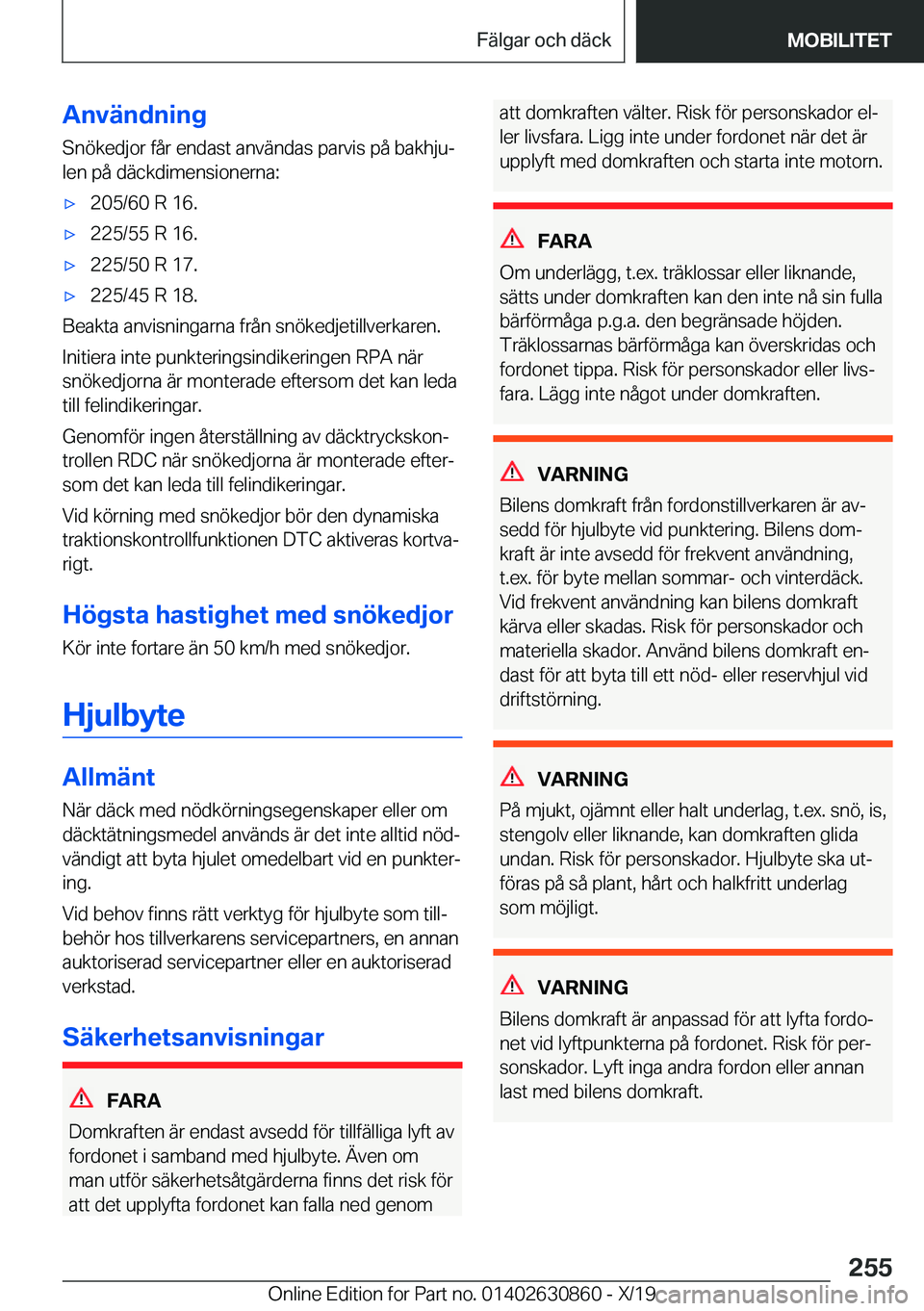 BMW 4 SERIES GRAN COUPE 2020  InstruktionsbÖcker (in Swedish) �A�n�v�ä�n�d�n�i�n�g�S�n�