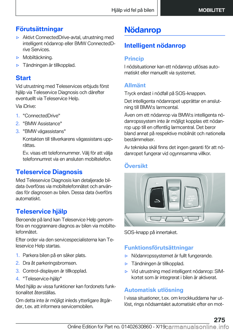 BMW 4 SERIES GRAN COUPE 2020  InstruktionsbÖcker (in Swedish) �F�