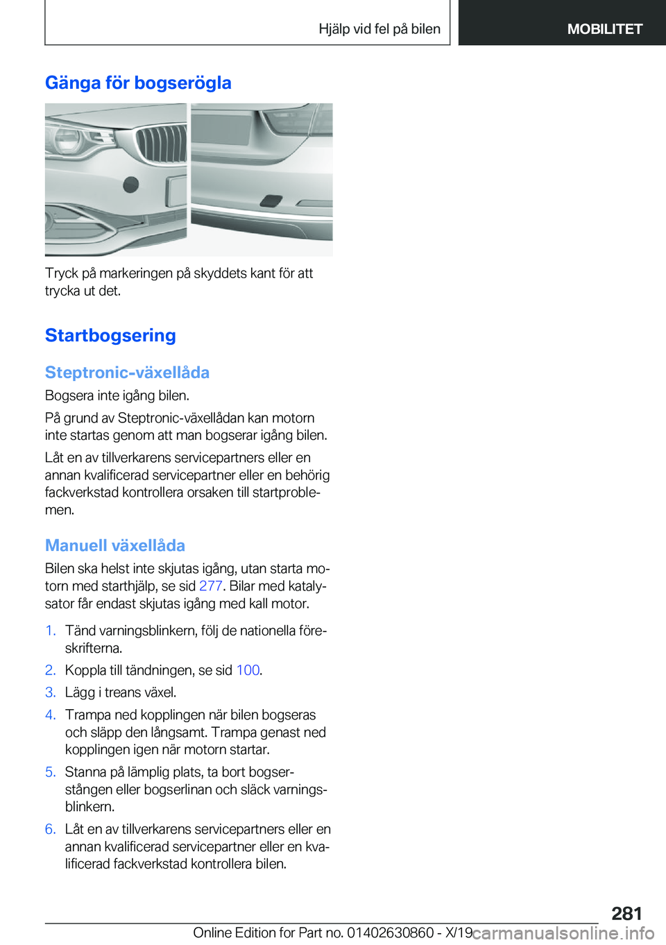 BMW 4 SERIES GRAN COUPE 2020  InstruktionsbÖcker (in Swedish) �G�ä�n�g�a��f�