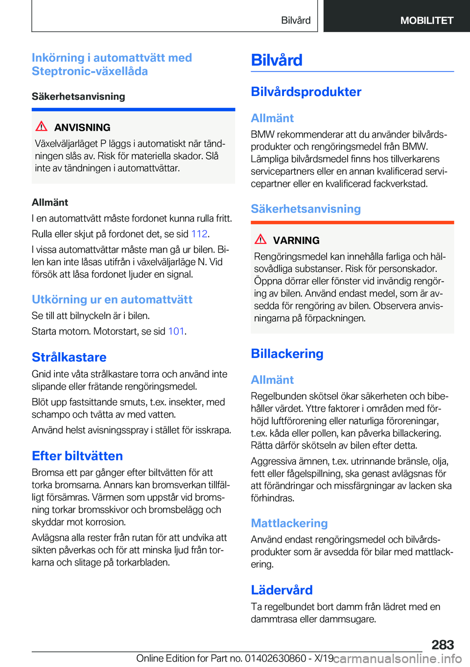 BMW 4 SERIES GRAN COUPE 2020  InstruktionsbÖcker (in Swedish) �I�n�k�